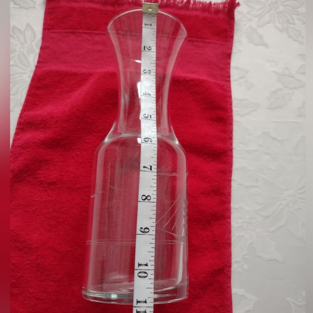 Decanter glass Hand cut etched glass Susquehanna wine